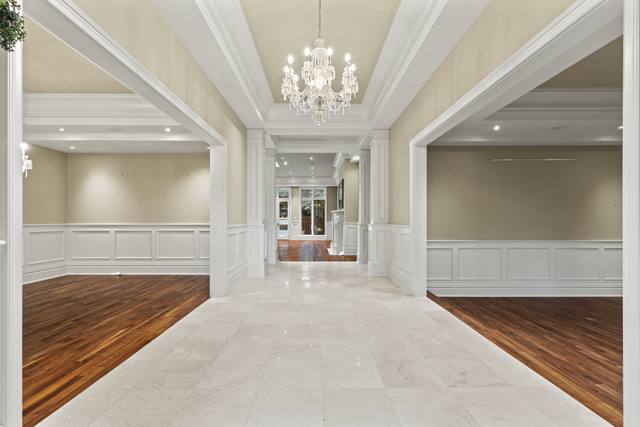Foyer with marble flooring