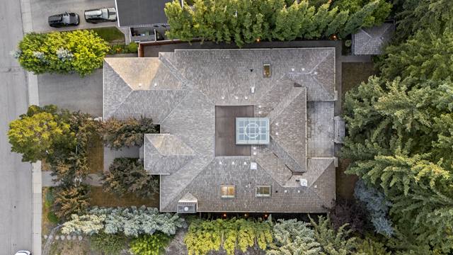 Aerial view of the lot