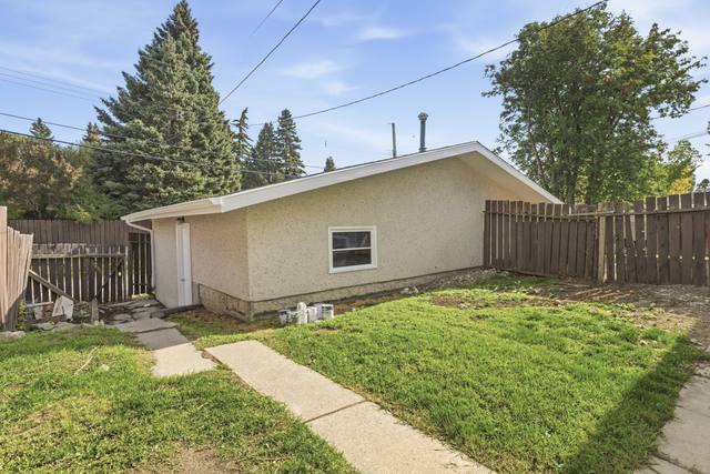 Rear yard and garage