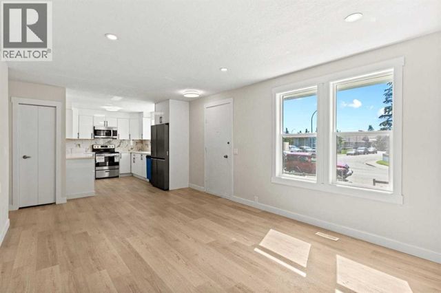 Living area with large windows