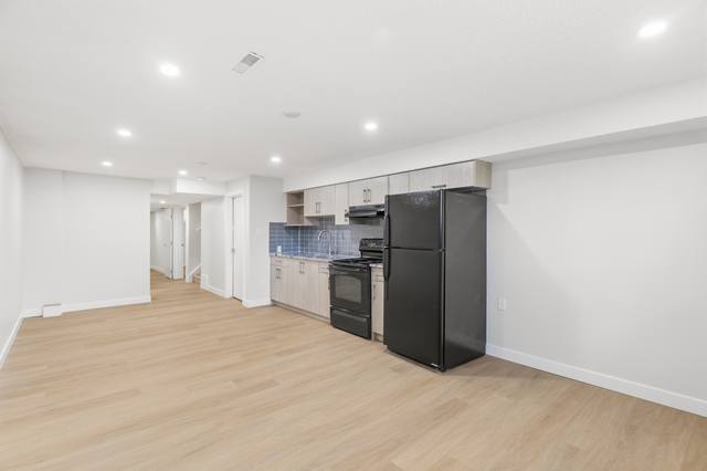 Lower-suite kitchen and living area